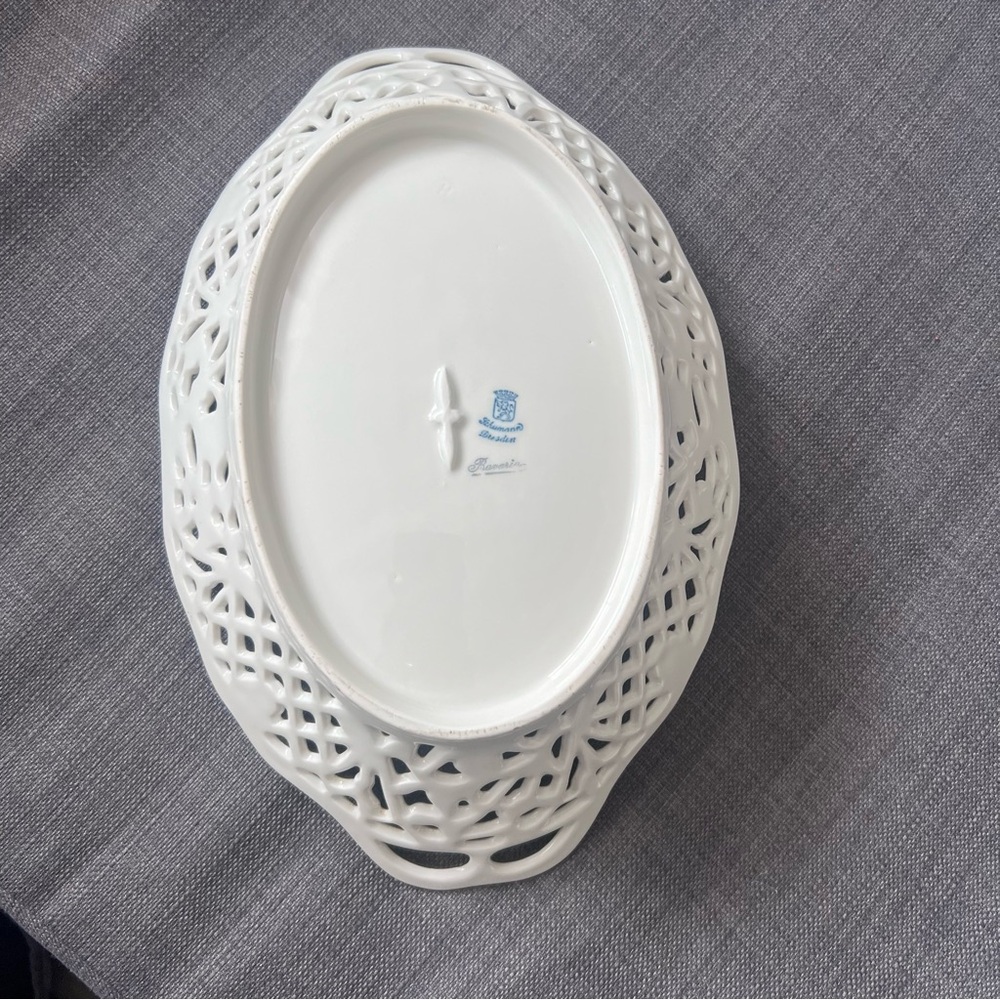 Vintage Schumann High Sided Platter / Fruit Bowl Dresden Bavaria Germany - Picture 6 of 12